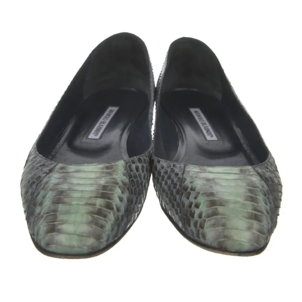 Manolo Blahnik Python Flats - Picture 3 of 12